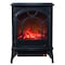 Hastings Home Electric Fireplace, Freestanding Space Heater with Faux Logs and Flame Effect, Black 237133BLX - alternate 2